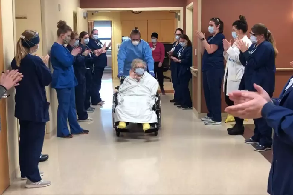 Hospital Staff Cheer As 79-Year-Old COVID Patient Released