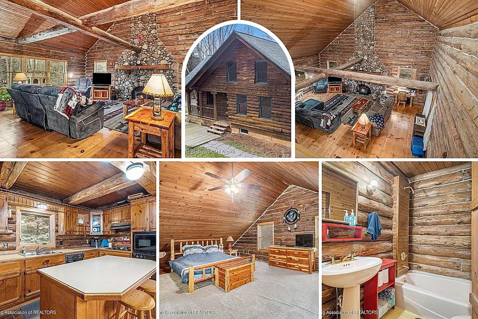 See Inside a Beautifully Modernized Log Cabin in Laingsburg, Michigan