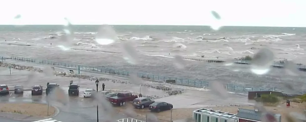 Can You Spot this Lake Michigan Pier? We Can’t Either as Big Waves Crash On Shore at South Haven