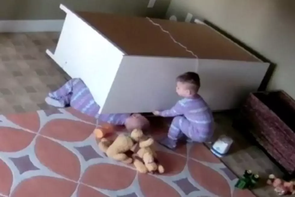 Watch: 2-Year-Old Rescues Twin Brother Trapped Under Dresser [VIDEO]