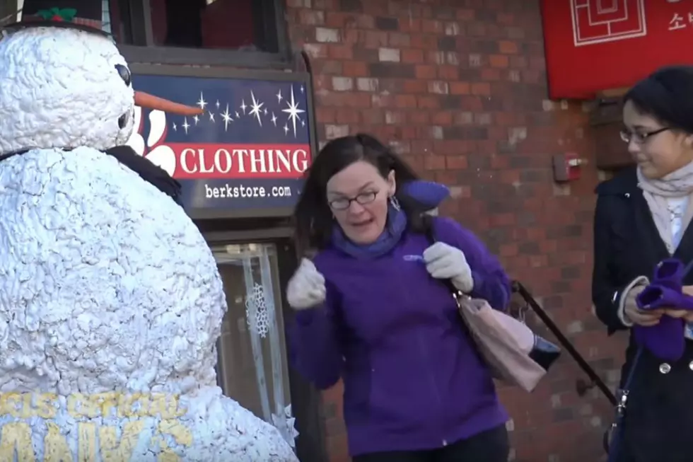Watch People React To This Scary Snowman