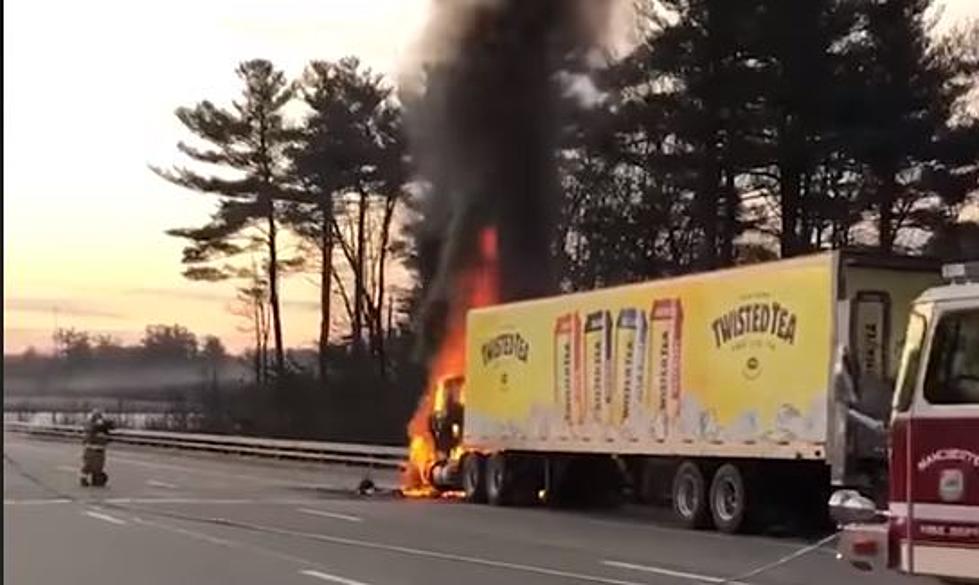 Twisted Tea Truck Catches Fire On New Hampshire Highway