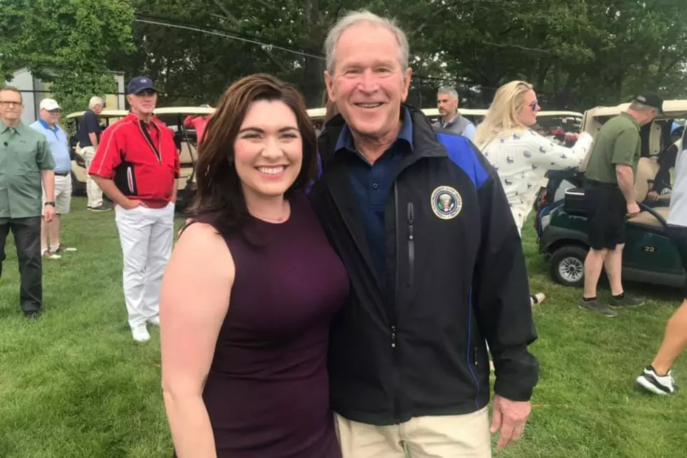President Bush Appears In Maine At Celebrity Golf Classic