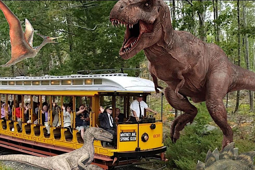 Seashore Trolley Museum in Kennebunkport, Maine, Running Dinosaur Trolley