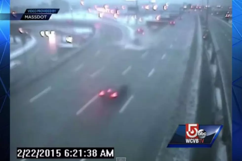 Truck Flies Off I-93 in Boston – Lands On Road Below [VIDEO]