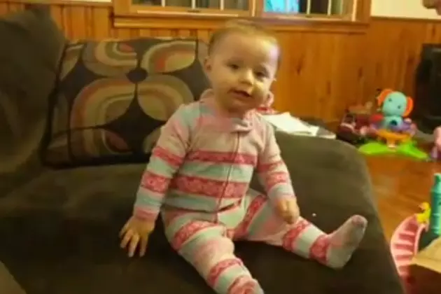13-Month-Old Evie From Gardiner Does Cool Trick With Older Brother  [VIDEO]