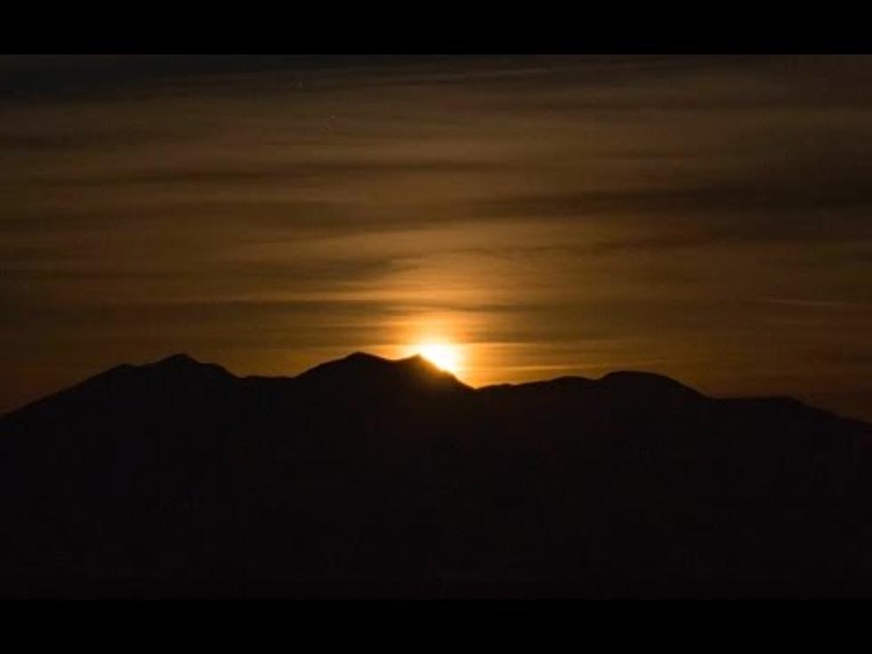 WATCH: Time-Lapse Of Waning Gibbous Moon Rising Over The Mountains Of Maine [VIDEO]