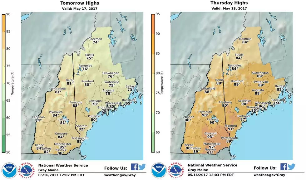 Heat Alert! The National Weather Service is Calling for 90°+ Temperatures in Maine on Thursday