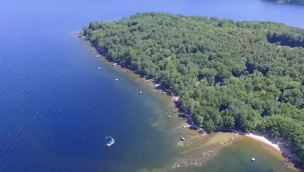 Drone Video Captures Maine’s Only Island Town on a Lake