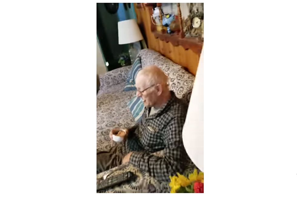 NSFW - Grandpa in Maine Eats Cat Food in Prank