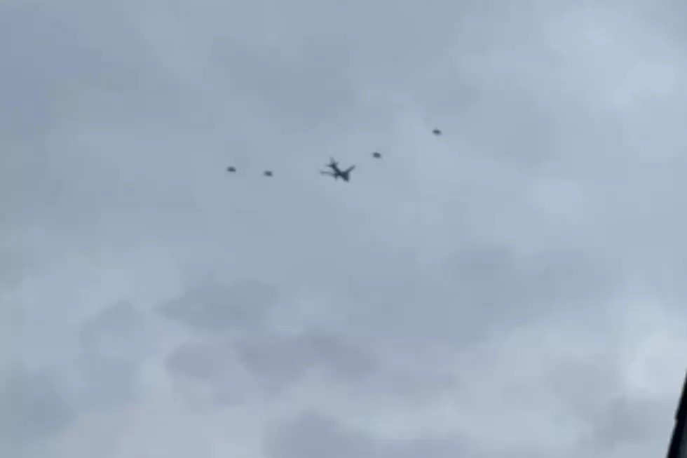 Did Anyone See the Plane in Saco Escorted by Four Fighter Jets?