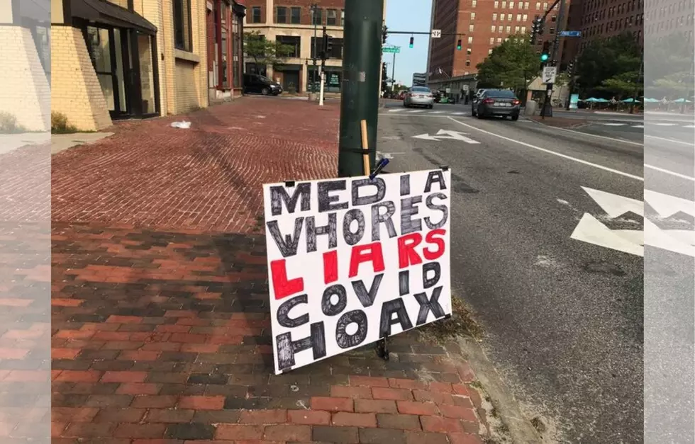 To Whoever Left This Sign Outside of News Center Maine