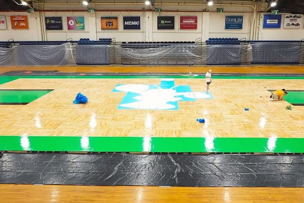 Watch Time Lapse Video of the Maine Celtics New Floor Laid Down at The Expo