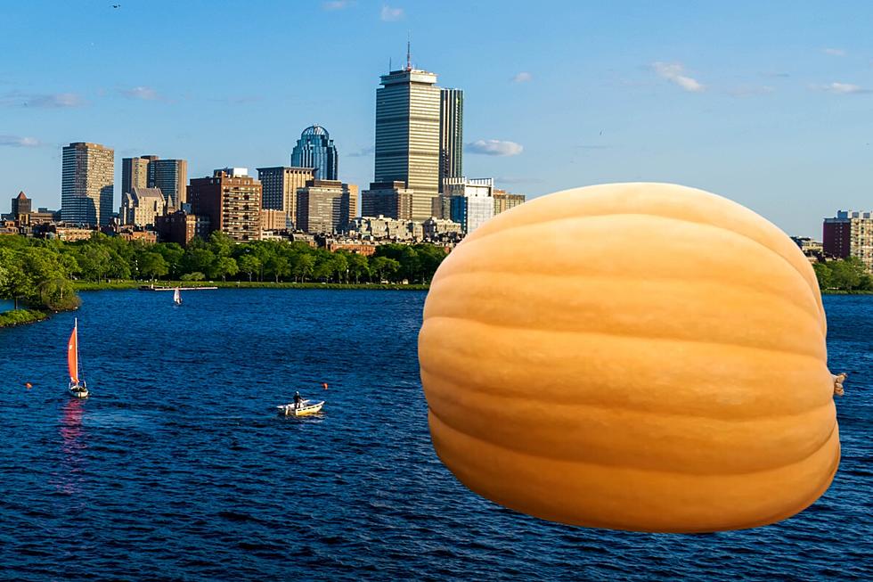 Massachusetts Resident Trying to Float Down the Charles River in a Giant Pumpkin