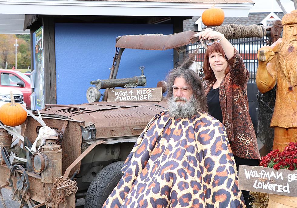 Why is the Grumpy Wolfman of Clarks Trading Post Getting His Hair Cut?