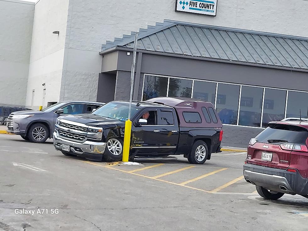 Another Vehicle is Victim to the Yellow Walmart Pole in Auburn, Maine