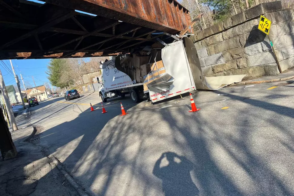 Truck Roof Ripped Apart After Going Under This Westbrook Bridge