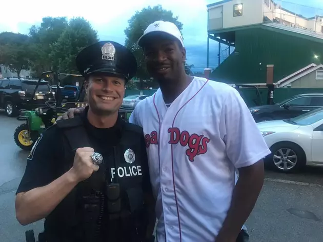 Portland Policeman Looks Good with a Super Bowl Ring