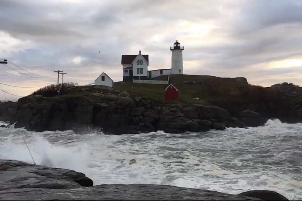 WATCH: The Nubble Lighthouse in Southern Maine’s Stormy Surf