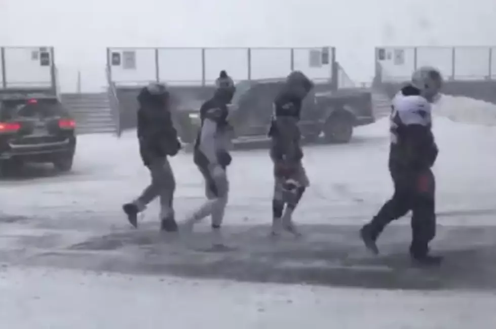 No Days Off for the Patriots Means A Bomb Cyclone Practice Day