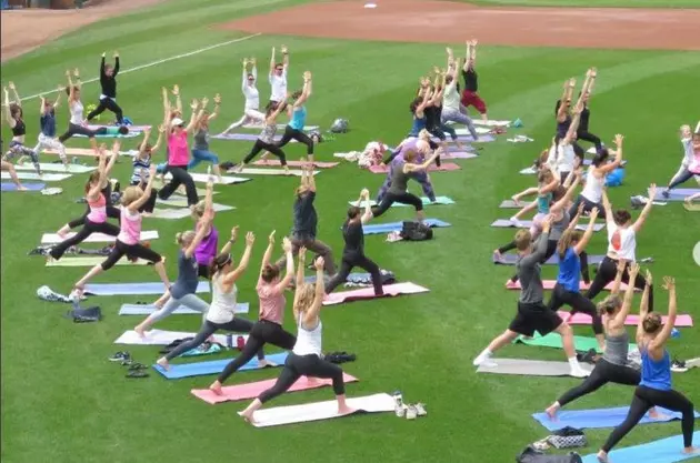 Here&#8217;s What &#8220;Yoga In The Outfield&#8221; Looked Like at Hadlock