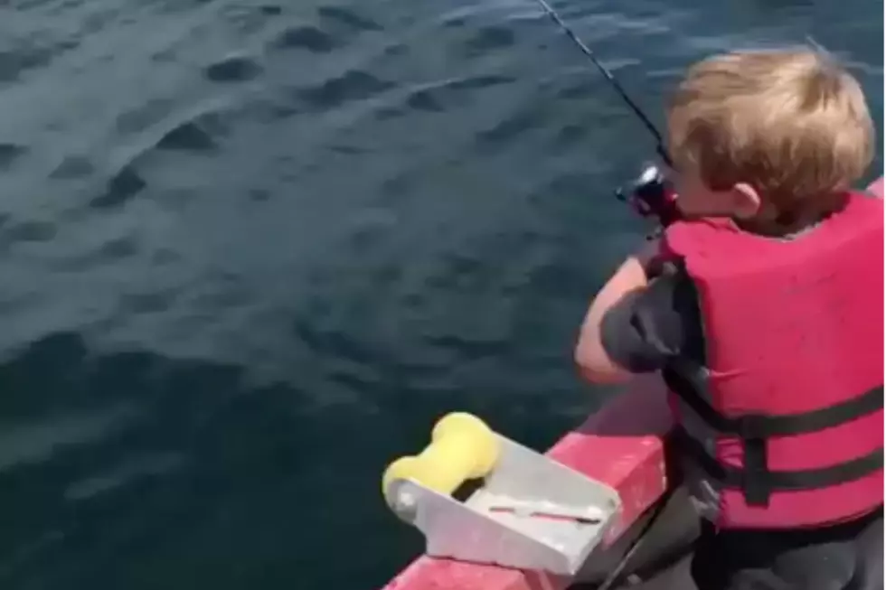 Adorable Little Maine Kid Catching a Fish is All We Need Today