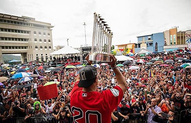 Alex Cora and The Sox Bring The World Series Trophy to Puerto Rico