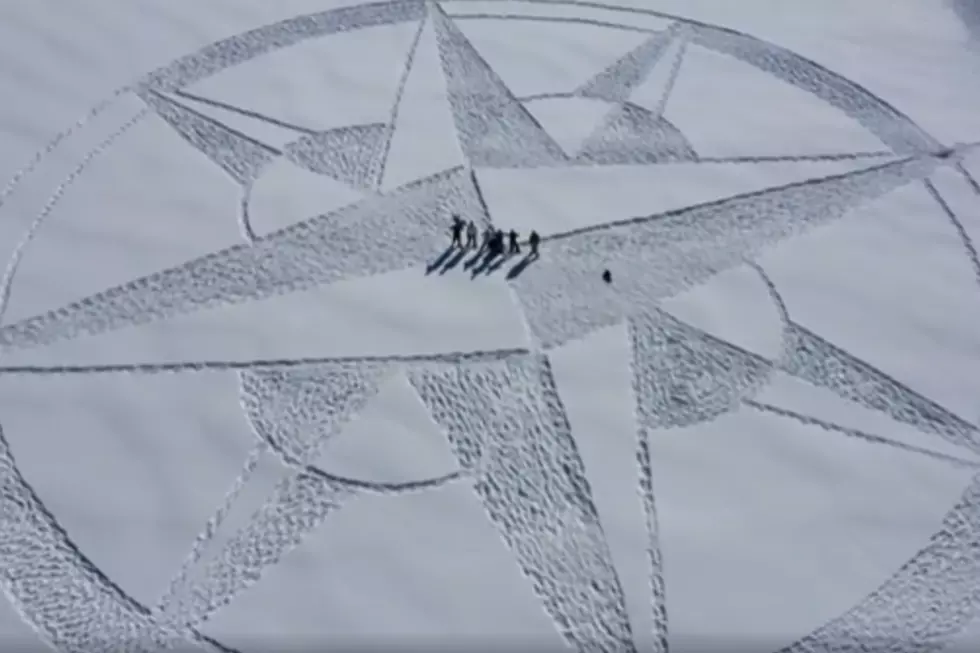 Wicked Cool: Aerial Video of Giant Maine Snowshoe Design