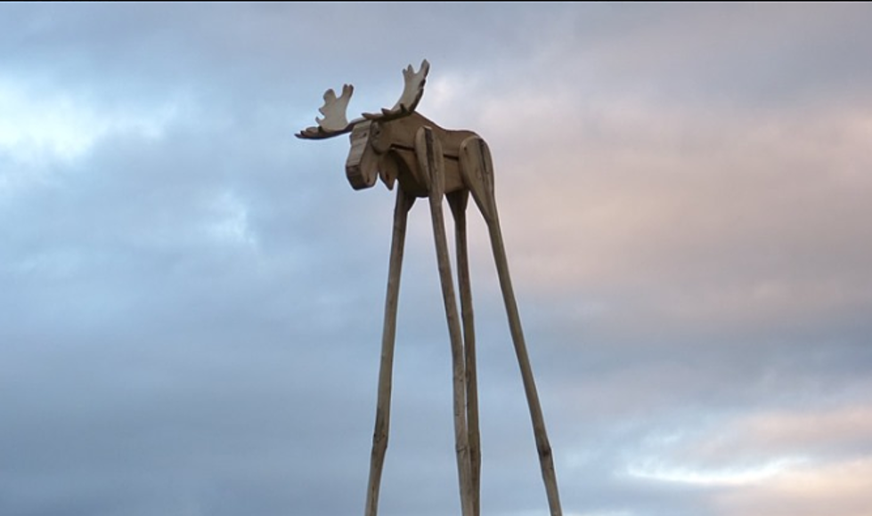 You Gotta See The Wicked Tall Wooden Maine Moose