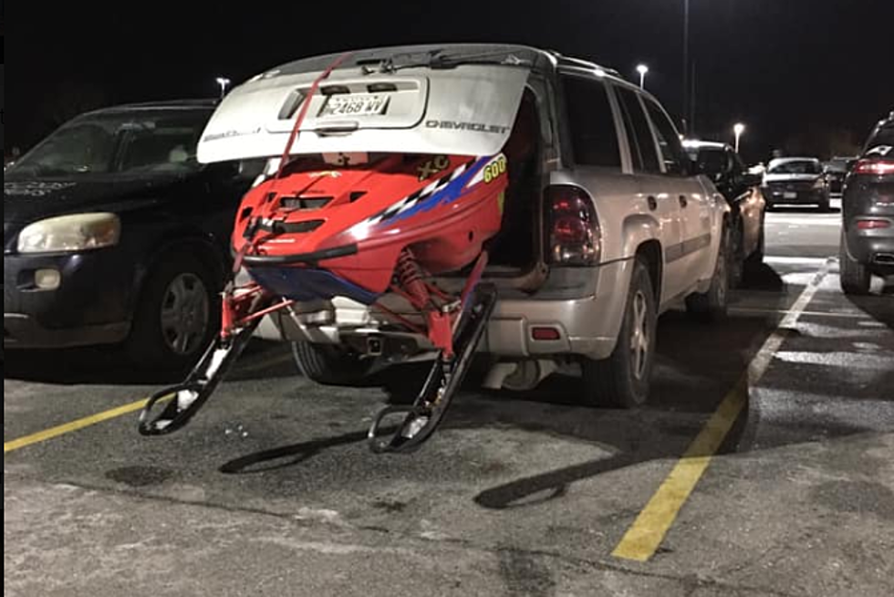 So Wicked Maine: Sled In A Hatchback At Walmart