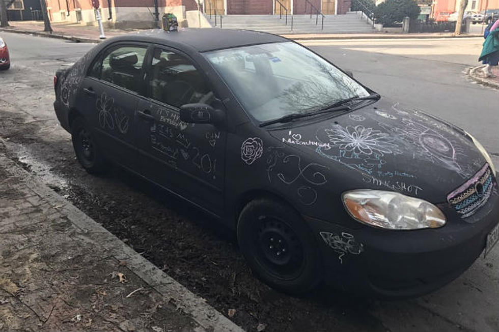 A Woman In Portland Painted Her Car And Is Allowing Strangers To Decorate It With Chalk