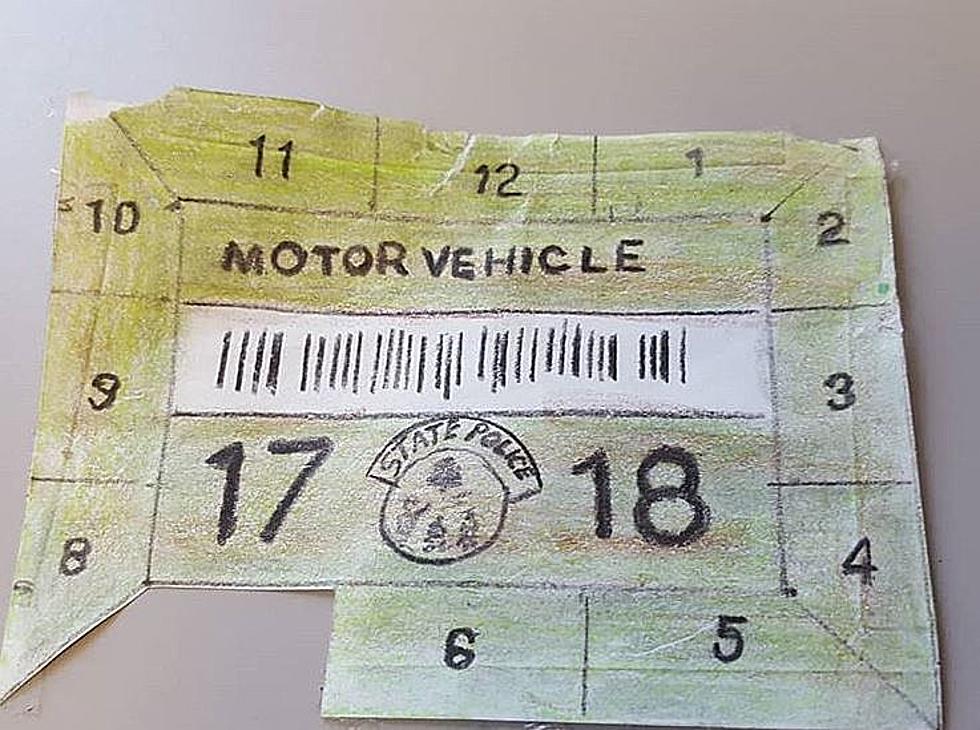 This Fake Maine Inspection Sticker Is A Funny Arts and Crafts Project That Didn’t Fool Police
