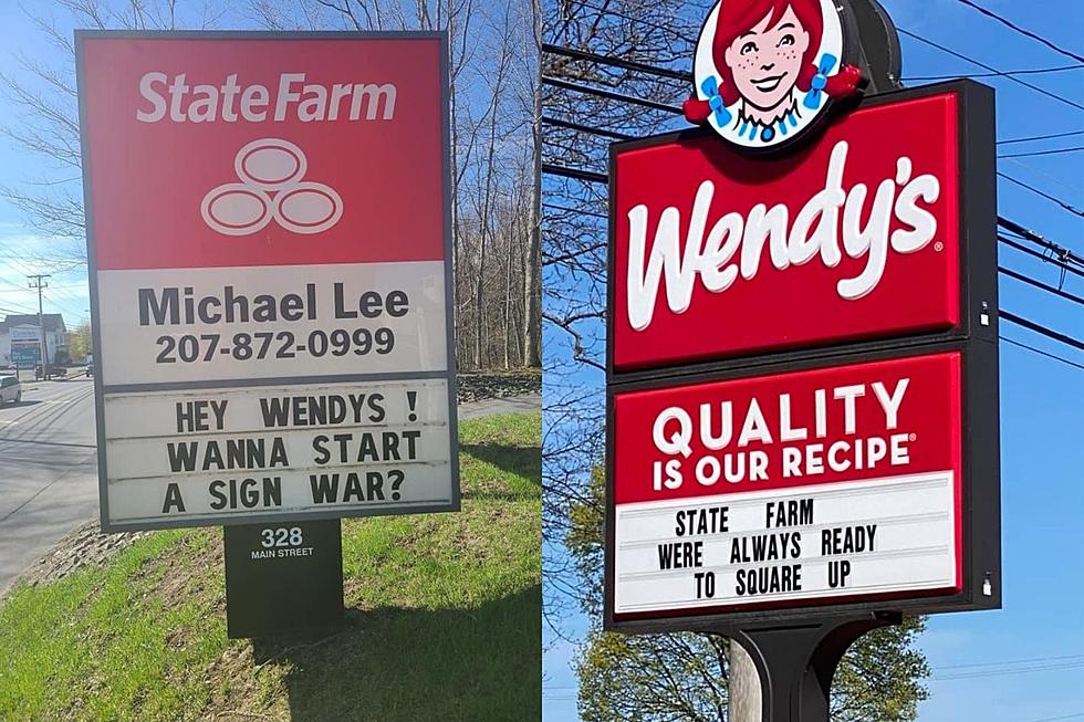 A Sign War Between Wendy’s And State Farm Erupts In Waterville
