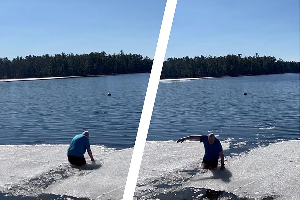 Mainer Celebrates Better Weather With a Swim&#8230;in an Icy Lake