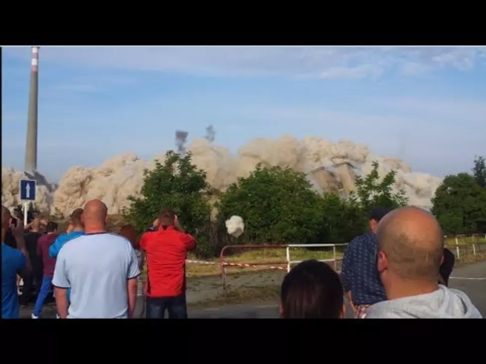 Demolition Fail: Rock Flying At A Million Miles Per Hour Almost Smashes Guys Face [VIDEO]
