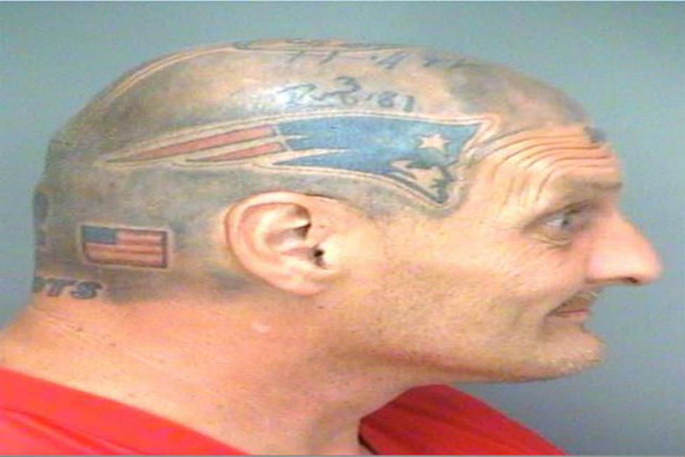 NH Man&#8217;s Mugshot Features Patriots Helmet Tattoo  [PHOTO]