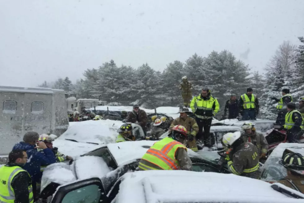 Video Footage Of 40-Vehicle Pileup On I-95 In Maine [VIDEO]