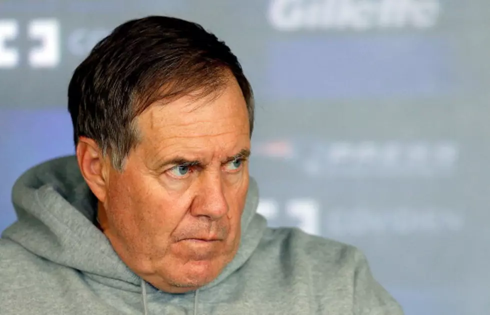 Bill Belichick Creates Some Elbow Room By Shoving Microphones Out Of His Way [VIDEO]