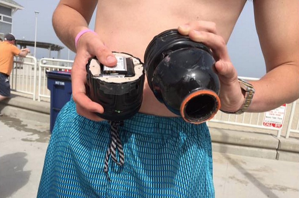 Creep Using Gatorade Bottle Spy Camera at Hampton Beach