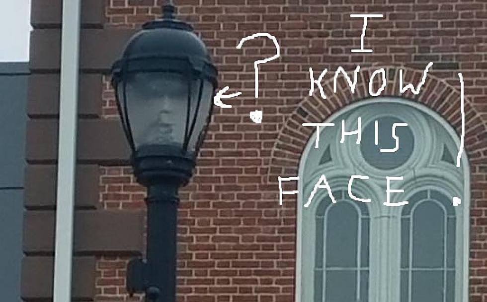 Creepy Salem Mass. Lamp Post Face Identification Attempt