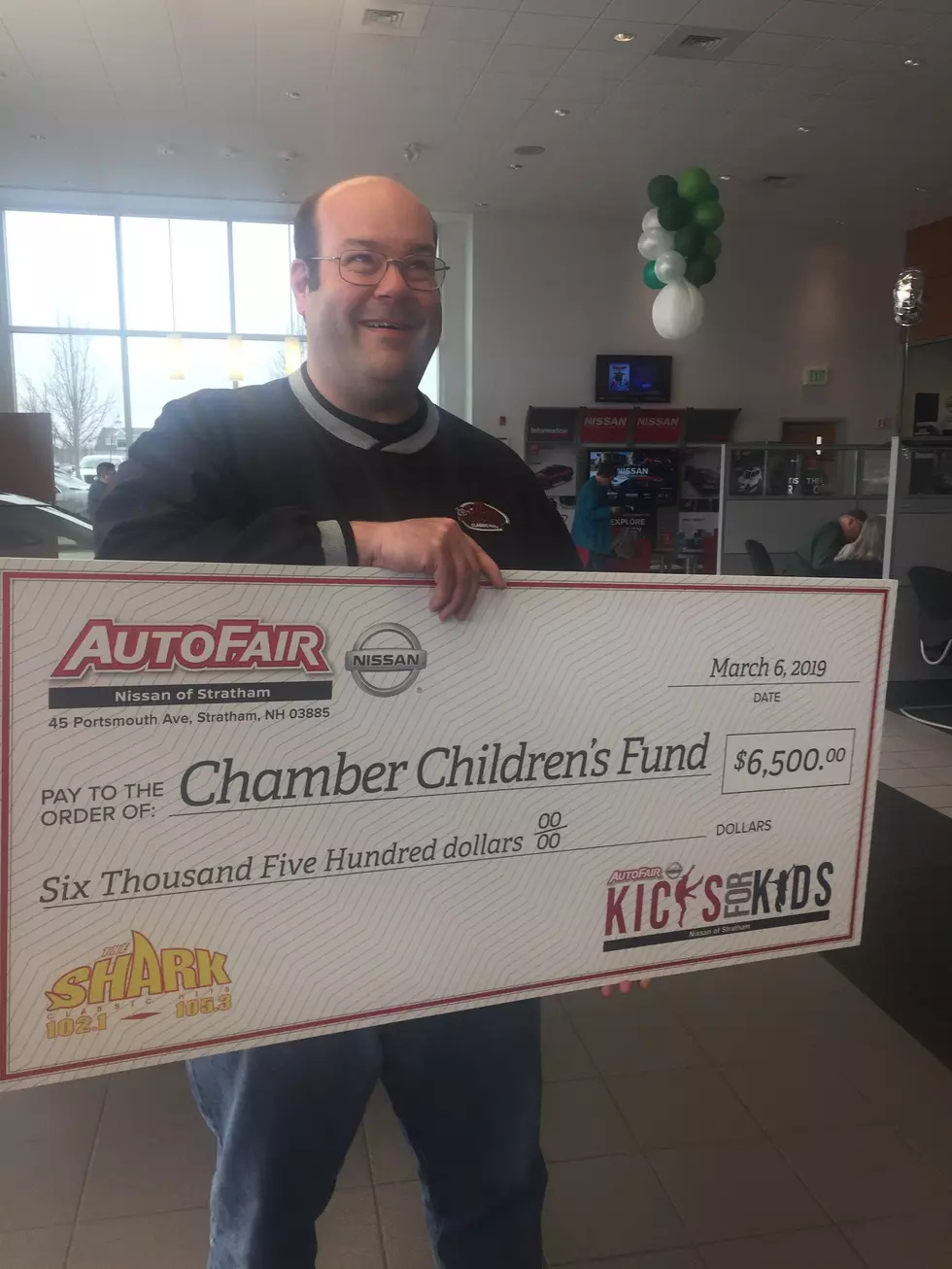 Huge Check Was Presented Yesterday To Help the Kids of NH