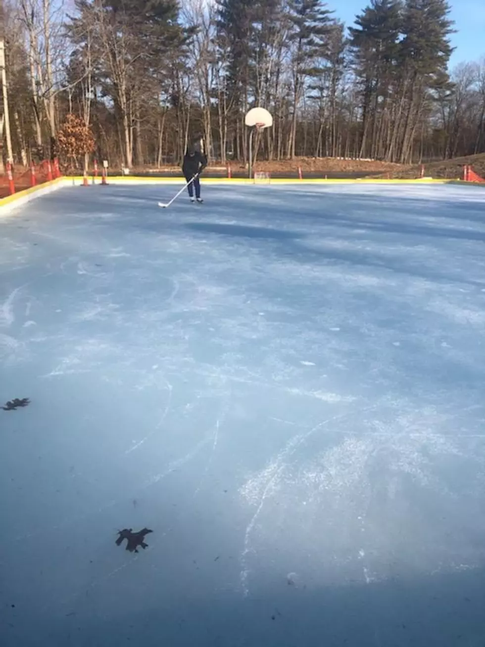 Stratham Hill Park Ice Rink is Cleared of Snow 