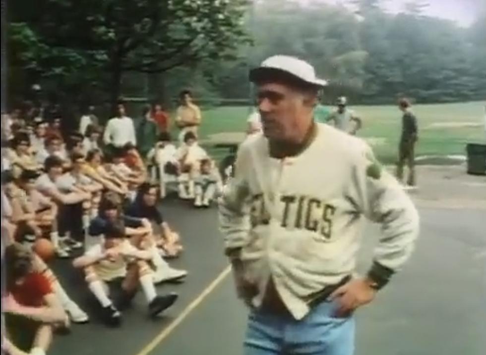 Boston Celtics' Red Auerbach Teaches a Basketball Camp in 1974