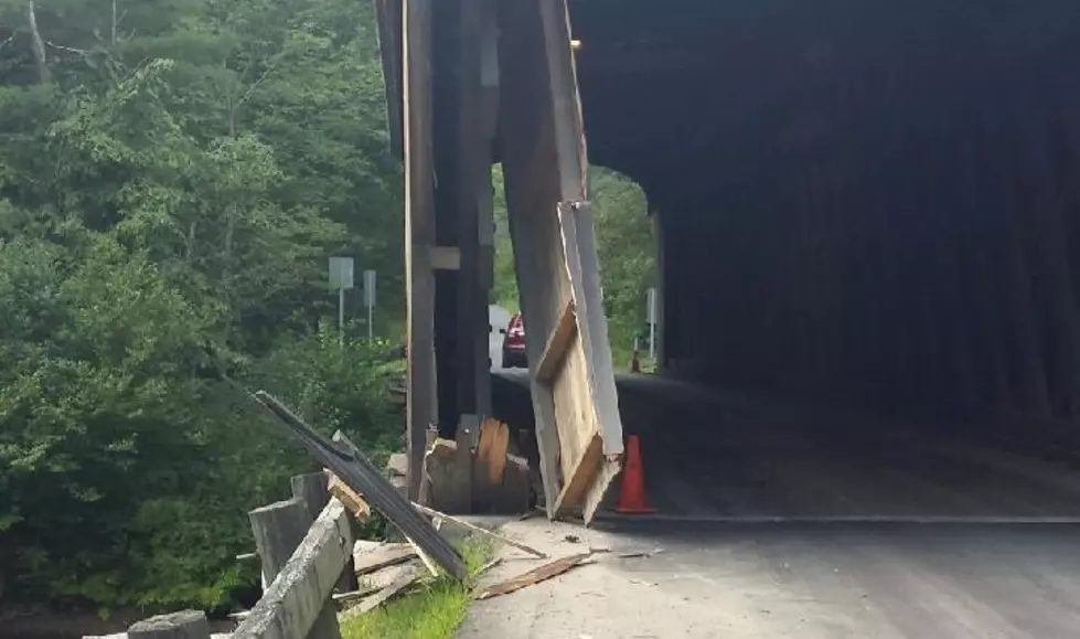 Unknown Driver Wrecks Historic New Hampshire Covered Bridge