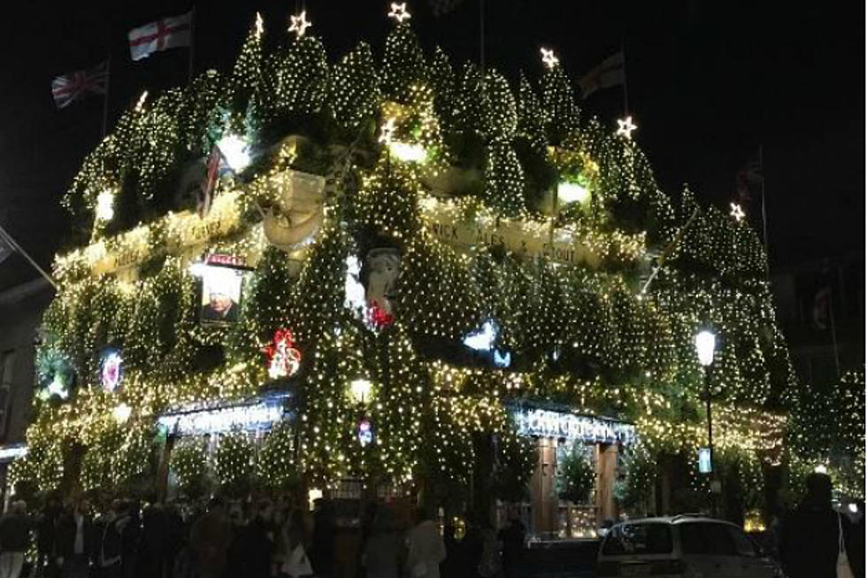 The World’s Most Festive Bar Has 90 Christmas Trees Lit Up On The Outside!