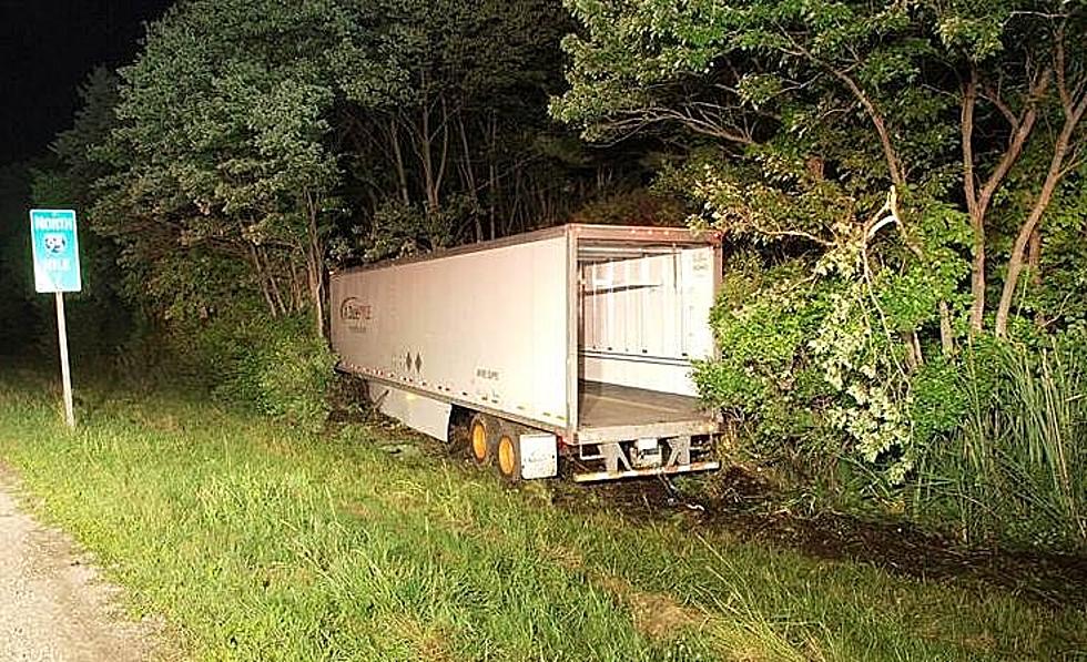 Truck Crashes in North Hampton Woods, Dumps 70 Gallons of Fuel