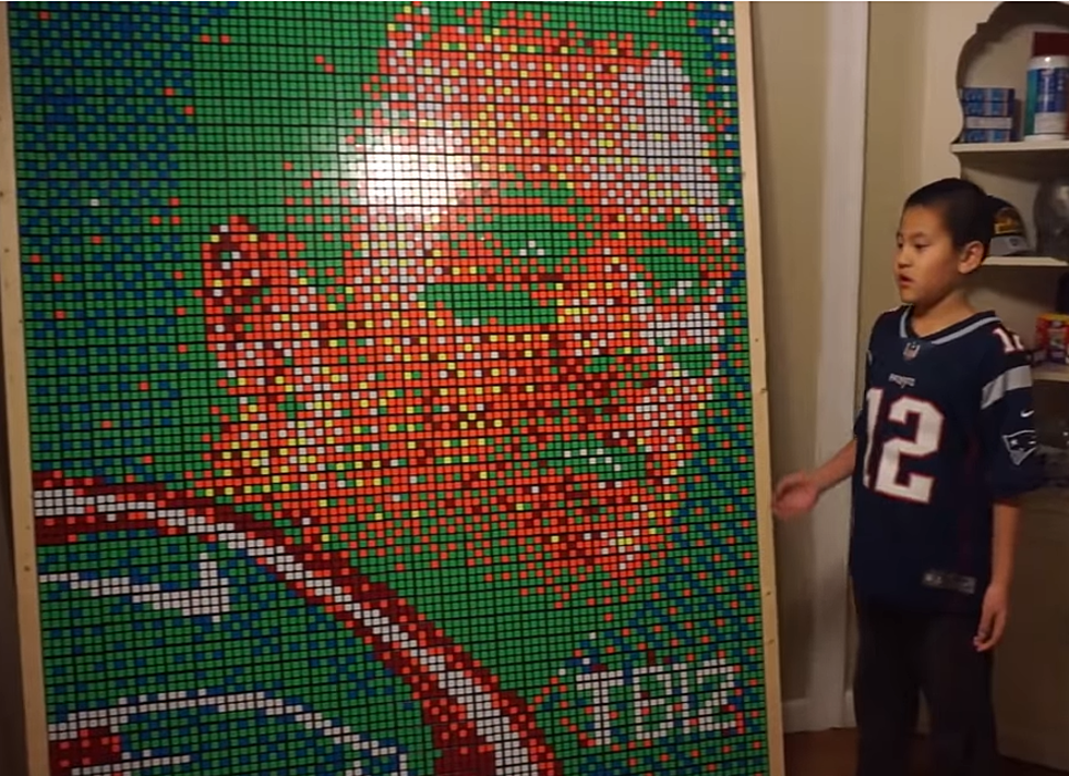 Mass 10 Year Old Turns Tom Brady Into A Rubik's Cube Mosaic