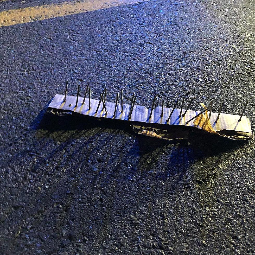Spike Of Nails Deliberately Left In Middle Of New Hampshire Road