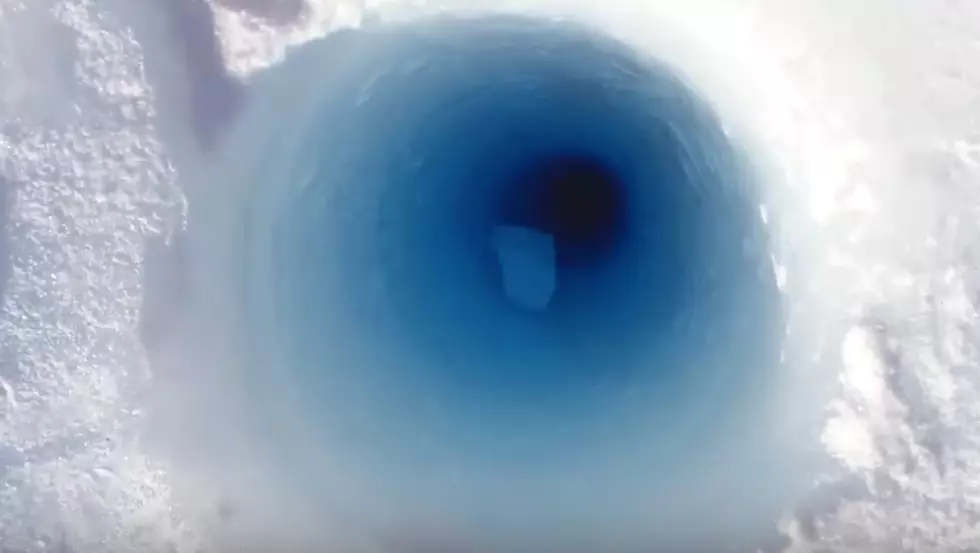 Check Out the Crazy Sounds Come from Ice Chunk Dropped from 1500 Feet