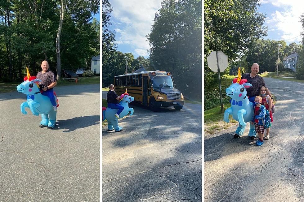 New Hampshire Dad Embarrasses Kids at the Bus Stop in Epic Way
